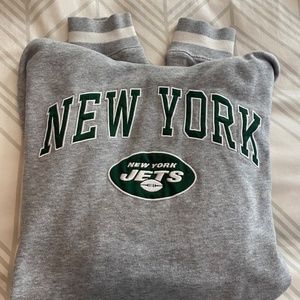 Gray light hoodie shirt top New York Jets Mens Large